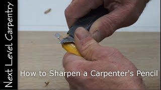 How to Sharpen a Carpenters Pencil [upl. by Neelyar]