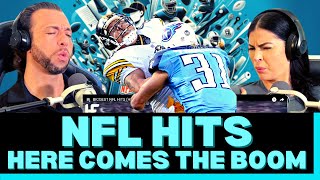 SHEESH GETTING KOCKED UNCONSCIOUS First Time Reacting To BIGGEST NFL Hits  Here Comes The Boom [upl. by Alistair]