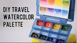 DIY Travel Watercolor Palette   Giveaway [upl. by Herwin]