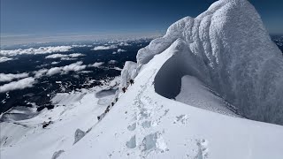 Mt Hood Summit Climb DK Headwall V2 33024 [upl. by Stichter1]