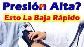 COMO BAJAR LA PRESION ARTERIAL RAPIDO 3 Remedios Inusuales Para Bajar La Presion Naturalmente [upl. by Lemak]