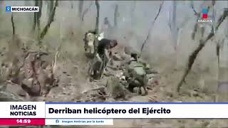 Derriban helicóptero del Ejército en Michoacán  Noticias con Crystal Mendivil [upl. by Grous311]