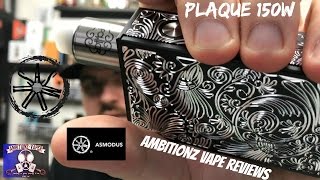 Asmodus PLAQUE 150w TC Box Mod Review  AV Elite [upl. by Eerrehc]