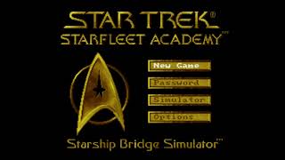 Star Trek  Starfleet Academy Starship Bridge Simulator  Super Nintendo  Intro amp Title Screen [upl. by Heman630]