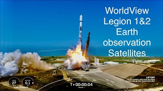 WorldView Legion 1amp2 Earth observation Satellites SpaceX Falcon9 Launch Mission for Maxar Liftoff [upl. by Otrebliw]