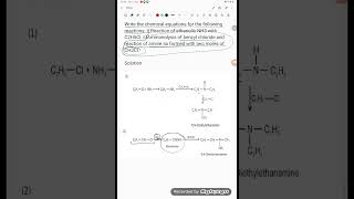 Write the Ammonolysis of benzyl chloride and reaction of amine so formed with two moles of CH3Cl [upl. by Maretz337]