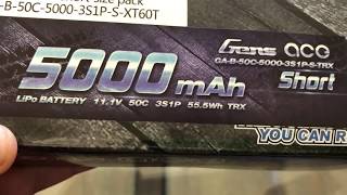 GENS ACE 3S 111 VOLT 5000 MAH 50C RATED LIPO BATTERIES  2 WITH EXTRAS UNBOXING [upl. by Htennek877]