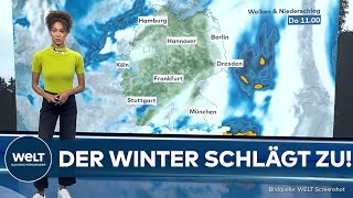 WINTERFEELING IM HERBST Temperaturen stürzen – so kalt wirds in Deutschland  WELT das Wetter [upl. by Elwina]