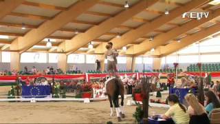 FEI European Vaulting Championship 2013  Junior Pas de Deux  3rd Place Van Gerven amp Grun [upl. by Eiznekam]