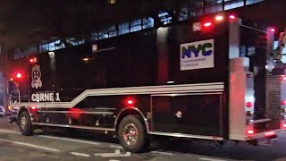 NYC DEP CBRNE 1 Leaving From UNGA Command Post In Midtown Manhattan New York City [upl. by Asher]