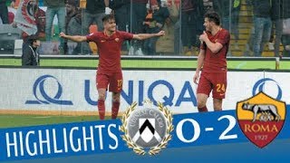 Udinese  Roma 02  Highlights  Giornata 25  Serie A TIM 201718 [upl. by Eiddam]