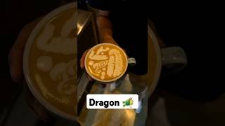 DRAGON HEAD 🐲 thebasicbarista baristalatteart coffeelatteart barista coffee [upl. by Pleasant]