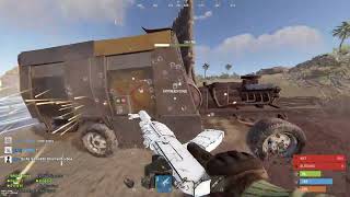 Uh ho  We killed the raiders and blew up their car rustclips rust rustraid rustgameplay [upl. by Ellebyam]