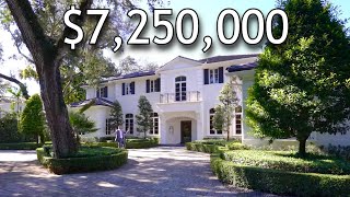 Touring a 7250000 Classical Modern MIAMI MANSION in a Small Gated Community [upl. by Mal858]