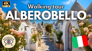 ITALIA Puglia 4K Alberobello ✅ PASEO A PIE con subtítulos quotWALKING TOURquot  Relax  ASMR [upl. by Eelra]