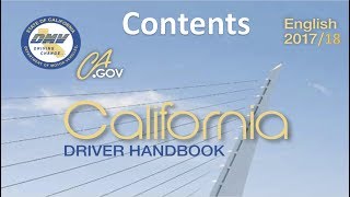 California Driver Handbook  AudioREAL VOICETable of Contents [upl. by Hanfurd331]