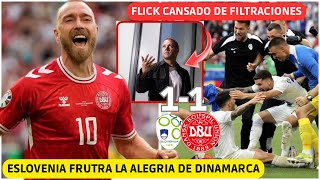 ESLOVENIA AGUA LA FIESTA a DINAMARCA 11 tras GOL EMOTIVO DE ERIKSEN FLICK NO QUIERE FILTRACIONES ❌ [upl. by Bass170]