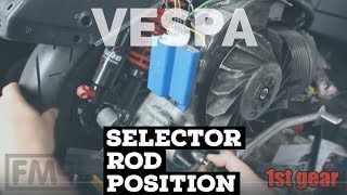 vespa gearbox SELECTOR ROD POSITION 4gears 1234 amp neutral  FMPSolid PASSion [upl. by Enitsed]