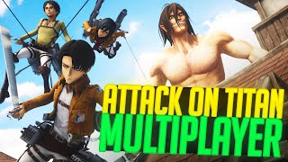 MULTIPLAYER NO JOGO QUE CRIEI DE ATTACK ON TITAN Shingeki no Kyojin 12 [upl. by Eadrahs242]