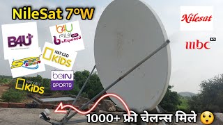 Nilesat Satellite 7W  How To Set and Scan Frequencies  Latest Updates 1000 Channels [upl. by Raymund]