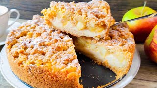 Der beste Apfelkuchen mit Streusel und Vanillepudding Apfelstreusel einfach und schnell backen [upl. by Aliek]