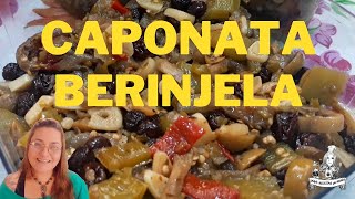 Caponata de berinjelapimentauva passa e alcaparras [upl. by Elorac]