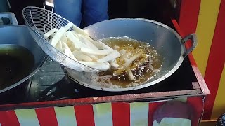 Savory Fried Cassava  Indonesian Street Food [upl. by Tay345]