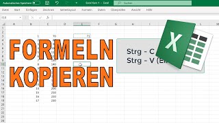 Excel Formeln mit Copy and Paste kopieren und einfügen  SCHNELLE Anleitung [upl. by Yrrej542]