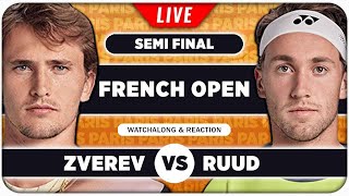 ZVEREV vs RUUD • French Open 2024 SF • LIVE Tennis Watchalong Stream [upl. by Nets988]