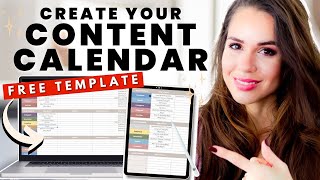 How To Create A Content Calendar For Social Media  FREE TEMPLATE [upl. by Anaderol]