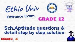 Ethiopia I Grade 12 matric exam  Scholastic Aptitude part 5 [upl. by Nosloc]