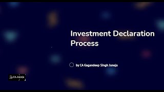 Income Tax Declaration  Investment Proof Submission  Form 12BB  Investment Declaration Form [upl. by Krisha]