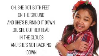 Girl On Fire  Angelica Hale Lyric video [upl. by Sillig]