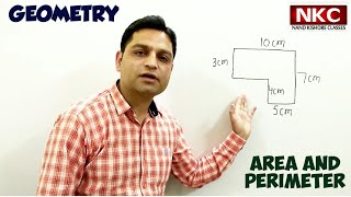 Area and Perimeter of Shapes  Geometry  Concept Clarification  Easy way of Solution [upl. by Bellew]