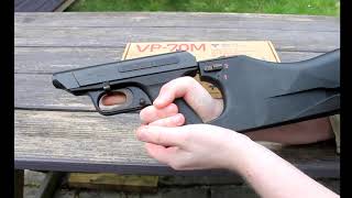 AIRSOFT Tanio Koba VP70M burst firing [upl. by Ahterod943]