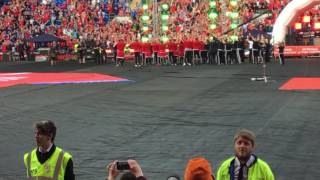 Wales Homecoming Cardiff City Stadium Icelandic Fan Clap with Wales Team [upl. by Yelyr92]