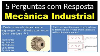 5 Perguntas com Respostas  Mecânica Industrial Parte 01 [upl. by Hareemas]