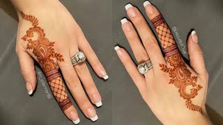 Best one finger mehndi design  simple and easy mehndi design for fingers by hs mehndi World [upl. by Floyd48]