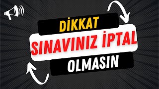 Açık Lise Online Sınavında İptal Sebepleri [upl. by Vargas288]