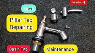 How to Repair Pillar Tap  Washbasin Tap Maintenance  Pillar Tap Maintenance  Faucet Maintenance [upl. by Matthaus]