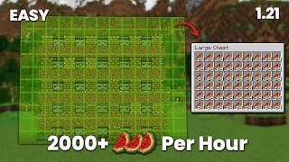 Easiest Minecraft MelonPumpkin farm 121 Java and Bedrock [upl. by Ebony]