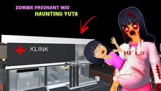 ZOMBIE MIO Aida Pregnant in Klink Hospital Haunted😰  Sakura School Simulator story👺 [upl. by Llevron]