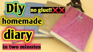 Diy homemade diaryHow to make diary at homeDiy simple homemade diary without glue [upl. by Dupin]