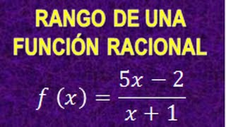 RANGO DE UNA FUNCIÓN RACIONAL O FRACCIONARIA  MATEMÁTICA [upl. by Ayin]