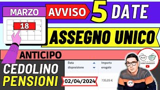 ASSEGNO UNICO PAGAMENTI MARZO e CEDOLINO PENSIONI APRILE INVALIDI➡NOVITÀ BONUS PC CARTA ACQUISTI ADI [upl. by Atimed]