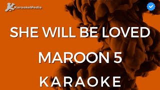 Maroon 5  She will be loved KARAOKE Instrumental with backing vocals [upl. by Yasibit]