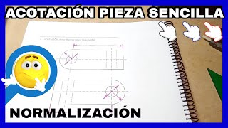 ACOTACIÓN  ejemplo de acotación📏figura🤖 sencilla [upl. by Nomaj]