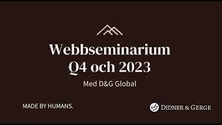 Didner amp Gerge Global Q4 och helåret 2023 [upl. by Kilk]