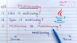 Multithreading in Java hindi  Multitasking vs Multithreading [upl. by Eyllom]