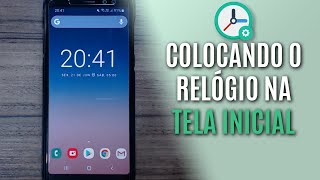 COMO COLOCAR O RELÓGIO NA TELA INICIAL DO CELULAR [upl. by Arevle]